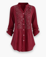Damen Elegante Lange Bluse | Blusen – Rot