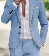 Oliver – Zweiteiliger Anzug für Herren – für festliche Anlässe – Hellblau