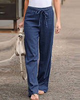 Sarah - Bequeme Hose mit weitem Schnitt – Blau