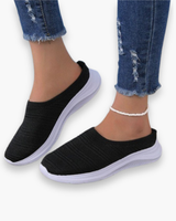 Bequeme Damen Slip-On-Schuhe | Luftig & Alltagstauglich – Schwarz