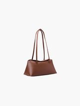 Satteltasche mit floralem Gingham-Muster – Espresso