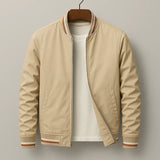 Maverick™ - Stilvolle Gestreifte Bomberjacke – Beige