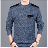 Herren Pullover mit rundem Halsausschnitt - TEZEN – Marineblau