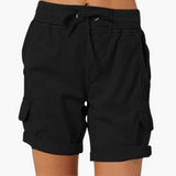 Bequeme Cargoshorts für Damen - Perfekt für Freizeit und Alltag – Schwarz