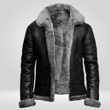 Herren Winterjacke | Langer Schnitt mit klarer Frontstruktur – Grau