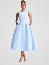 ÉLÉGANCE BELLE MIDIKLEID – Hellblau