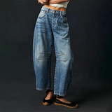 Danica | High-Waisted Wide Leg Denim Jeans – Dunkelblau