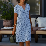 Seraphine | Stilvolles Sommerkleid – Blau