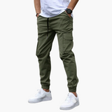 Relaxte Cargo Joggerhose - Für Herren mit Taschen & Stil – Militärgrün