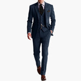 Hochzeitsgast-Anzug - eleganter Stil für Herren mit Weste – Marineblau