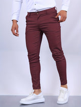 Herren Hose Slim Fit | Leicht Tragbar – Rot