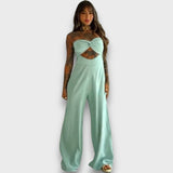 Salome – Jumpsuit mit Cut-out und Rückendetail – Mint