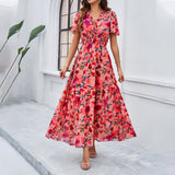 Mariluz | Stylisches Freizeitkleid mit Druck und taillierter Passform – Rosa