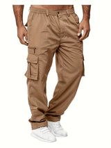 Cargo Hose Herren Weit Geschnitten | Mit Taschen und Kordelzug – Beige