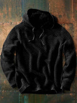 Matthias™ | Strick Hoodie – Schwarz
