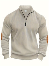 Breno™ - Eleganter Pullover mit halbem Reißverschluss – Aprikose
