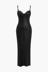 Sophia | Verführerisches Leder-Maxikleid – Sexy & Elegant – Schwarz