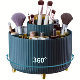 ElegantSpin 360° Drehbarer Organizer – Kosmetik Aufbewahrung – Dunkelblau
