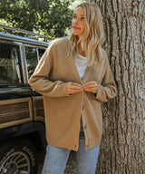 Lena | Bequeme Strickjacke für kühle Herbsttage – Kamel