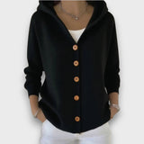 Dariane – Strickjacke mit Knopfleiste – Schwarz
