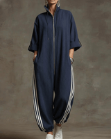 Lurelle - Jumpsuit mit Frontreißverschluss – Dunkelblau