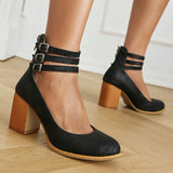 Casilda | Elegante Sandalen mit Knöchelriemen und robuster Sohle – Schwarz