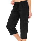 Mileni - Bequeme Caprihose Mit Hoher Taille Und Praktischen Taschen – Schwarz