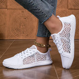 Orly - Atmungsaktiver Mesh Schnürloafer – Weiß