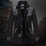 Lodewijk - eleganter isolierter langer trenchcoat für herren – Schwarz