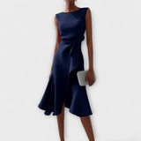 Jolene – Elegantes Midi Kleid – Dunkelblau
