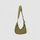 Puffer Schultertasche Damen – Vegane Leder Hobo Bag mit Reißverschluss – Olivgrün