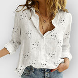 Nicoletta | Bluse mit Sternen-Details – Weiß