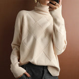Rollkragen Pullover Damen Strick | Oversize & Weich – Beige