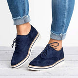 Nadia | Damen Schnüroxfords Plateausohle – Oxford Plateau Schuhe Komfort 2026 – Blau