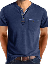 Matthias | Stilvolles Sommershirt 1+1 Gratis – Dunkel Blau
