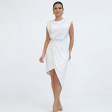 Liora - Asymmetrisches Premium-Kleid – Weiß