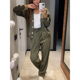 Raisa Strickjacke- und Hosen-Set – Grün