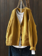 AMORIA | STRICKCARDIGAN – Gelb