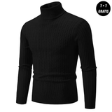 Warmer Strickpullover mit Rollkragen - ENZO – Schwarz