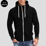 CLAUDE™ - Lässige Sportjacke mit Kapuze und Ärmeln – Schwarz