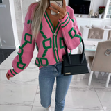 Zélie – Stylischer Oversize Cardigan – Rosa