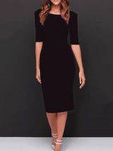 Maria | Schlichtes Bodycon-Kleid – Schwarz