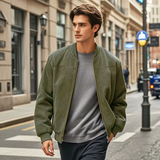 Leandre - Stylische Herren-Bomberjacke – Armeegrün