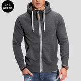 CLAUDE™ - Lässige Sportjacke mit Kapuze und Ärmeln – Dunkelgrau