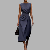 Xandra | Stilvolles Kleid mit Sommerkomfort – Marineblau