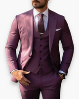 Herren Anzug 3-teilig Slim Fit | Klassisch & Elegant für Hochzeitsgäste – Mauve