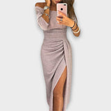 Lilly Damenkleid Aus Premiumstoff – Stilvoller Schnitt Für Jedes Event, Größen S-XL – Lila