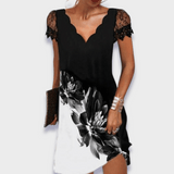 Martine | Premium Elegantes und Bequemes Kleid – Schwarz und Weiß