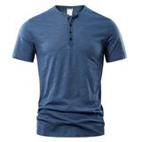 Herren Casual T-Shirt | Kurzärmeliges Basic Oberteil – Blau