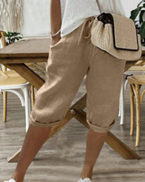 Damen Bequeme Kordelzug Shorts | Kurze Hosen Damen – Beige